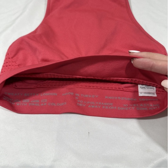 NWT $44 Sweaty‎ Betty [ Small ] Stamina High Neck Sports Bra in Odyssey Pink - Picture 9 of 12